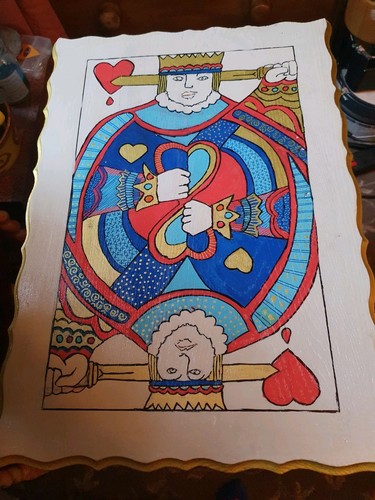 King hearts upcycled - king,