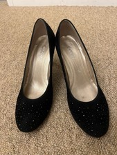 Gabor  Black Real Suede Stone