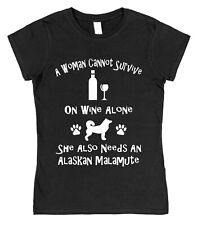 Alaskan Malamute Wine Lover