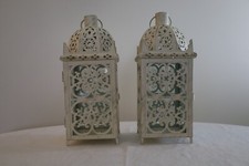 French Country Shabby Chic Lanterns Centerpieces-Set of 2