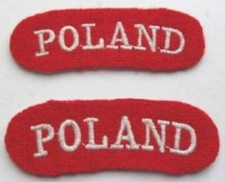 POLISH ARMY BADGES. POLISH ARMY SHOULDER TITLES ( PAIR ).
