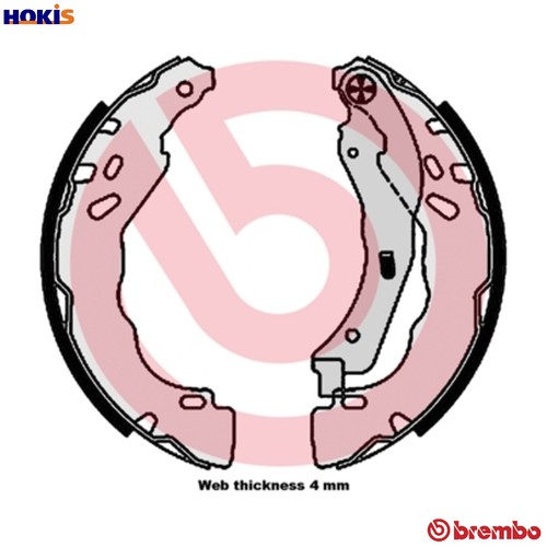 Brake shoe set 544 for - brake,