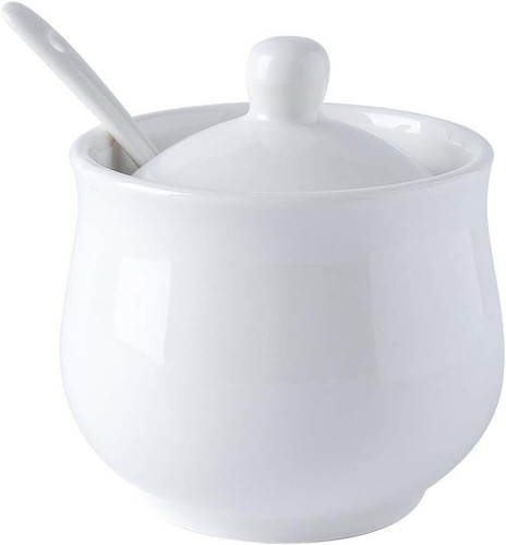 Ceramic sugar bowl with - sugar,