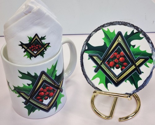 Masonic themed christmas mug - masonic,