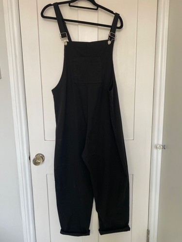 Black womens dungarees