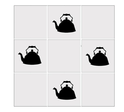 Vintage teapot vinyl wall tile - teapot,