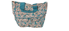 Roxy "Jet" Blue & Beige AOP Bubble Beach / Holiday Holdall / Travel Tote Bag