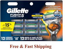 12 GILLETTE FUSION 5 Proglide Power Flexball Blade Cartridge Fit Flex Ball Razor