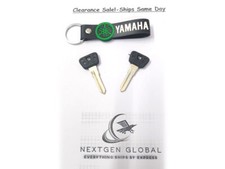 2 Left Cut Blank Key With Silicone Keychain KeyRing For Yamaha YZF FJR FZ1 FZ6