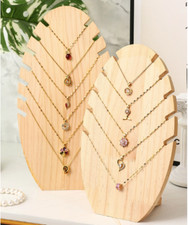 Jewellery Necklace Display Stand Organizer Wooden Bracelet Pendant Holder Prop