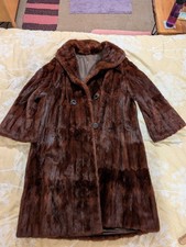 1950s Vintage Mink Fur Coat Size M