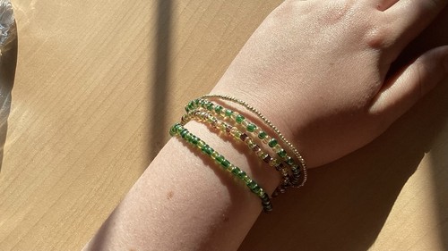 Handmade green and gold - green,