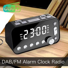 DAB + FM Alarm Clock Radio Night Dual Timer Dual USB Ports Sleep Timer