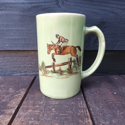 Handpainted ceramic tankard - ceramic, /