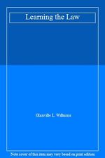 Learning the Law By Glanville L. Williams. 9780420463005