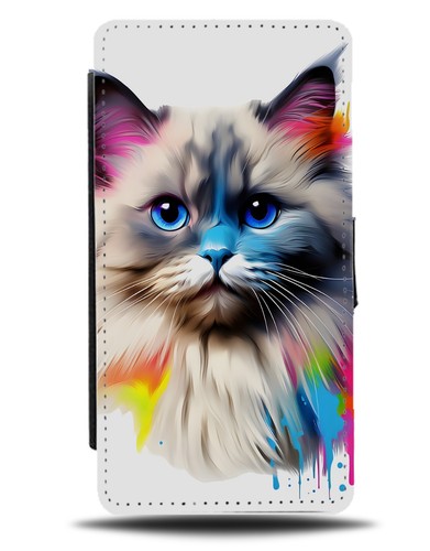Colourful ragdoll cat flip - colourful,