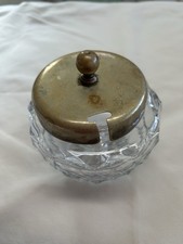 Sugar Bowl Glass with Metal