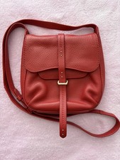Radley RED Leather Small Grosvenor Saddle Shoulder Crossbody Bag