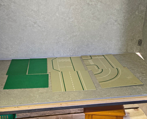 Lego green grey baseplates - &,