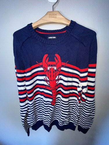Lands end navy - blue, red