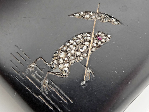 Rare art deco matt black - deco,