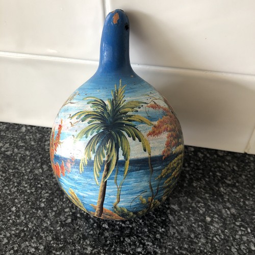 Vintage gourd folk art hand - folk,