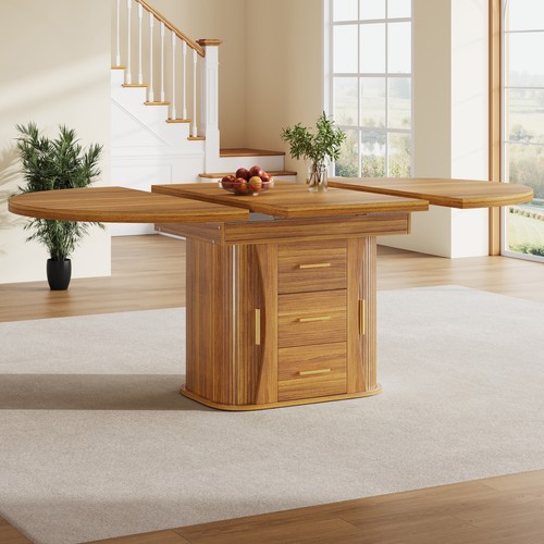Extendable dining table - dining, round