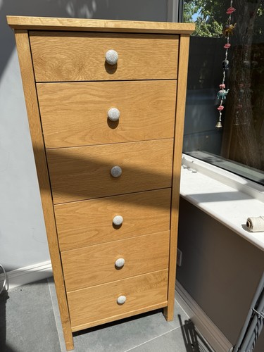 Oak tall chest draws - oak, of