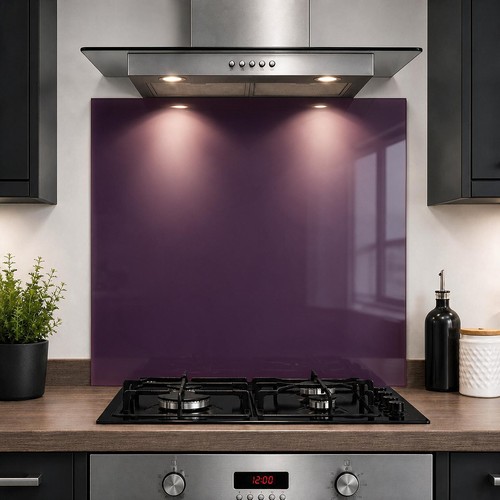 Purple glass splashback - splashback, 6mm