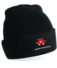 Massey  inspired Beanie hat cap tractor farmer Beanie  Hat Patch embroidered