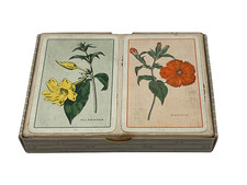 Thomas De La Rue Society Playing Cards Allamanda & Dianthus Floral Designs Boxed