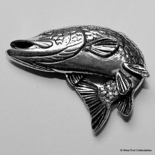 Turning Pike Fish Pewter Pin