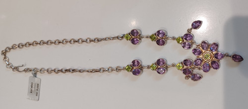 Sterling silver and amethyst - silver,