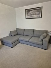 Next Corner Sofa Charcoal Grey,. Great Condition. Pet Free and Smoke Free Home.