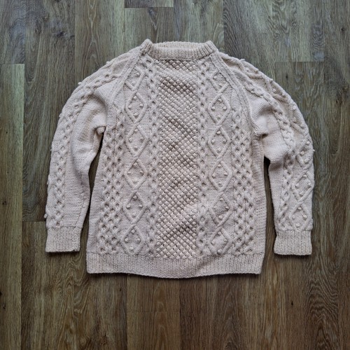 Handmade cream aran knit - handmade,