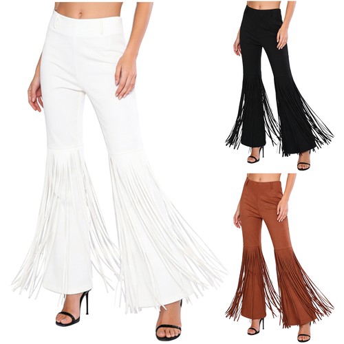 Womens trouser fringed - fringed, bell
