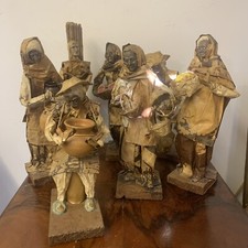 Rare Collection Antique Handmade Mexican Cartonería Folk Art Paper Mache Figures