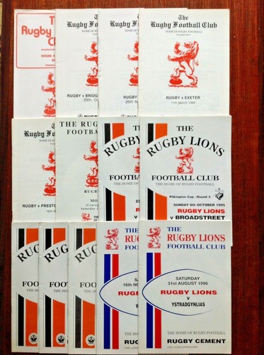Rugby lions programmes - rugby,