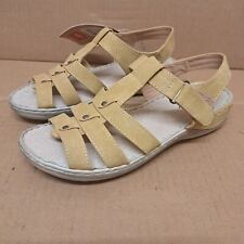 Ladies Cotton Trader's Ochre Sandals Size Uk 5