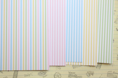 Mini pastel stripes gingham - stripes,