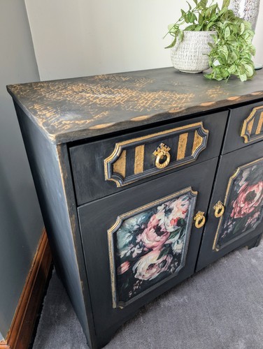 Dresser cabinet floral - dresser, cabinet,