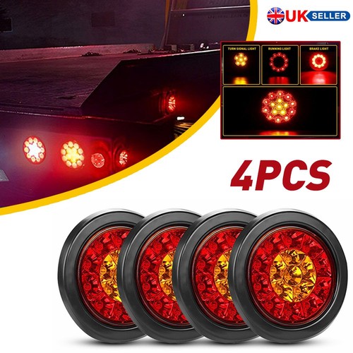 Led round tail lights - 4x,