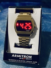Red LED Digital Gold Watch