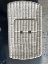 Vintage Ceramic Asparagus Serving Dish with Drainer – White Ironstone Style