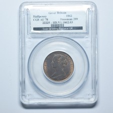1862 Halfpenny (CGS AU 78) -