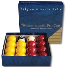 Super Aramith Pro Cup Pool Balls English Pool Red And Yellow Set