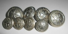 st johns ambulance brigade    4 large 4 small  ,8  white chrome uniform buttons 