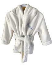 Unused Baby's Bathrobe Dressing Gown 6 - 12 months, Embroidered with 'Thomas'