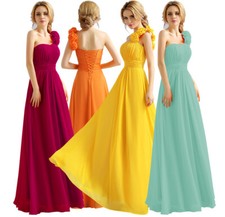 One Shoulder Strap Chiffon