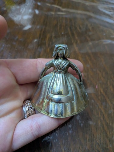 Vintage brass lady figure hand - brass,